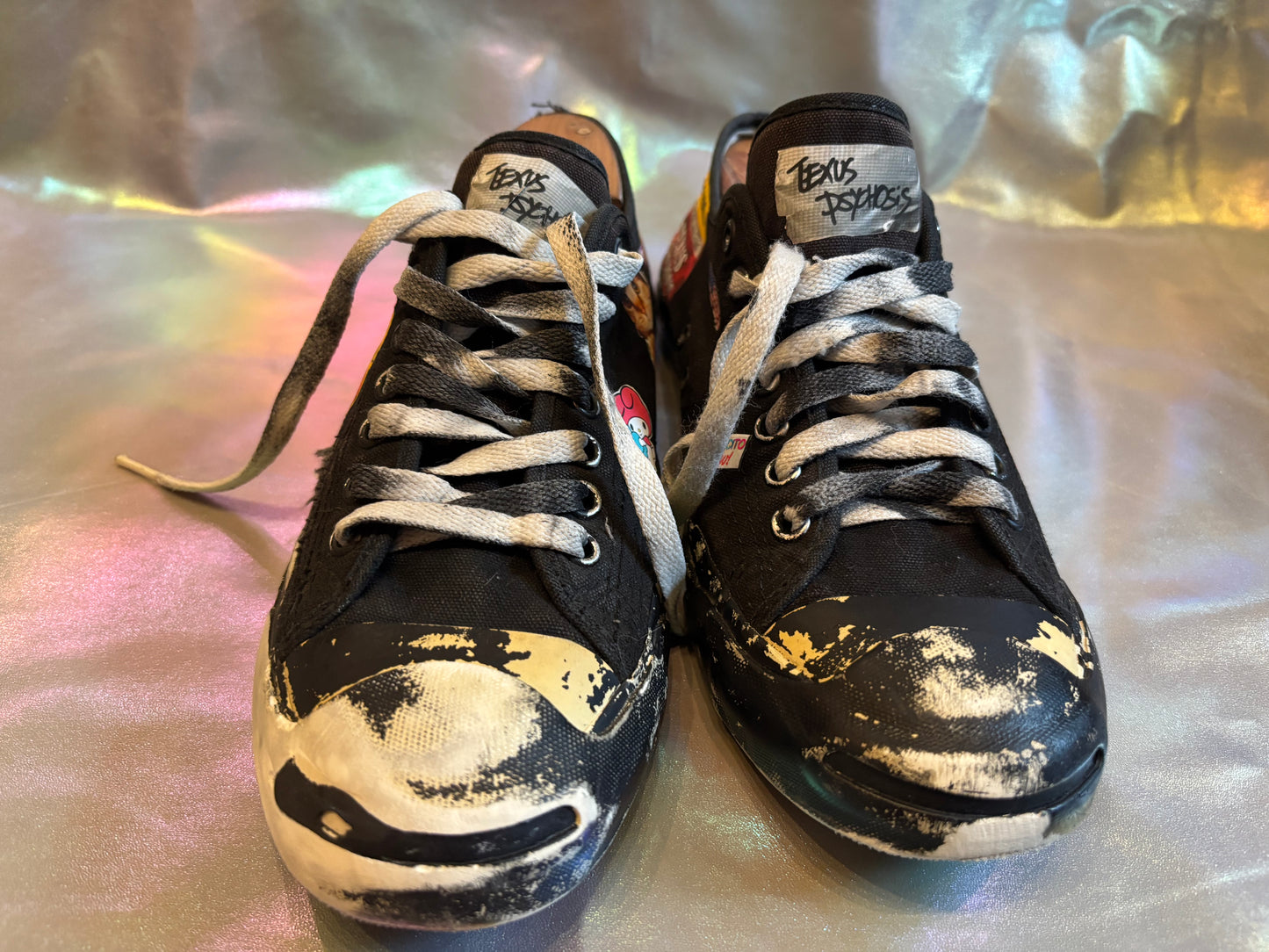 Sticker bomb skater shoes