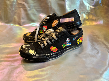Sticker bomb skater shoes