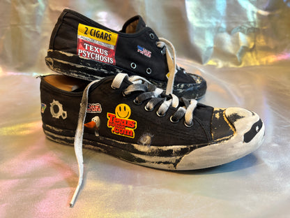 Sticker bomb skater shoes